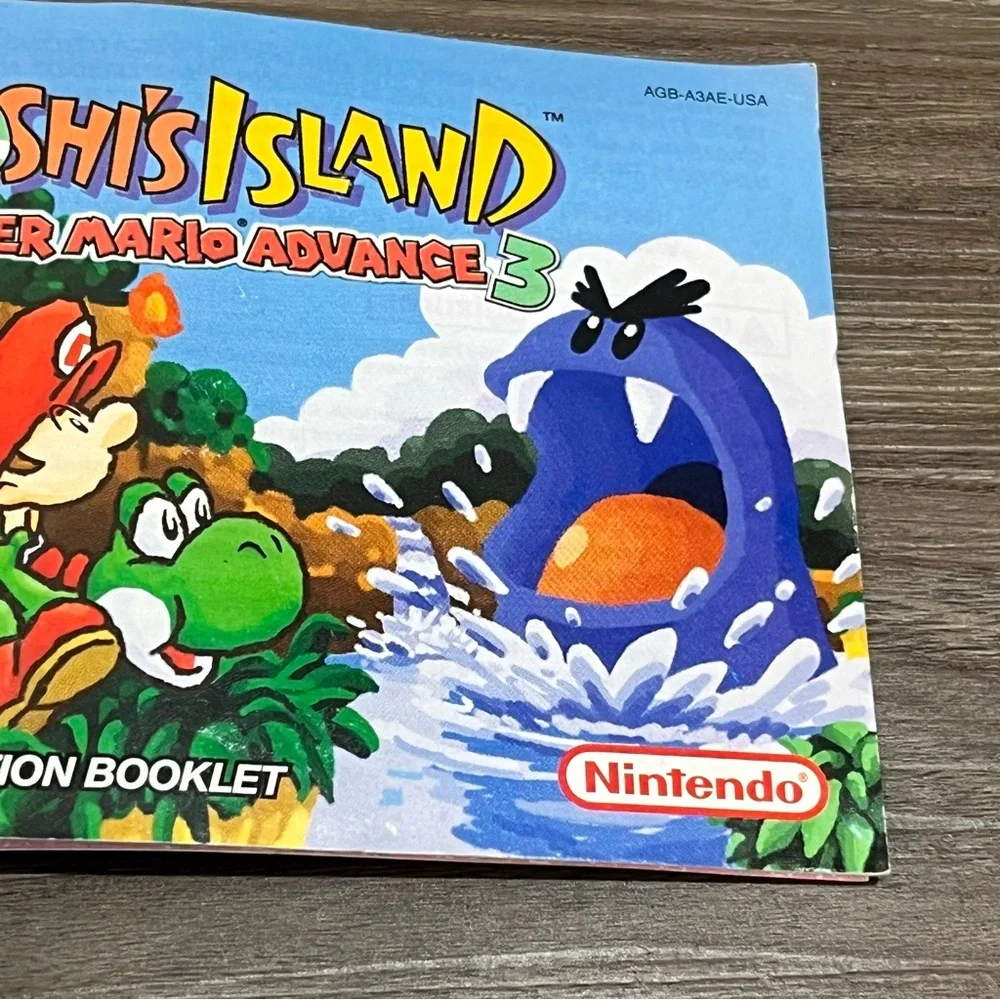 Vintage Nintendo Game Boy Advance Yoshi's Island Super Mario Advance 3 Manual